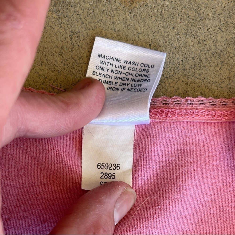Pink Lace Trim Baby Doll Tank Top - Picture 7 of 8
